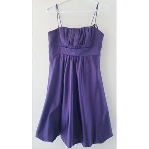 Strappy purple party dress